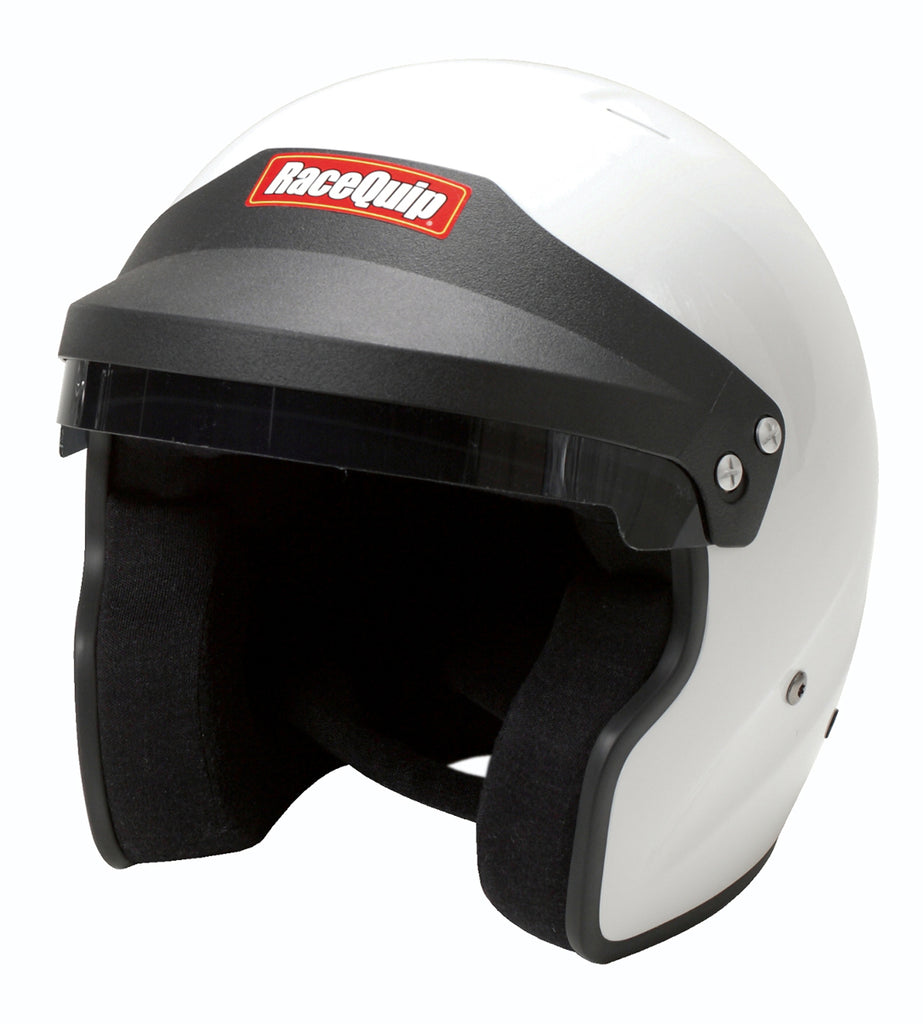 Racequip 253115 Gloss White Large OF15 Open Face Helmet Snell SA-2015