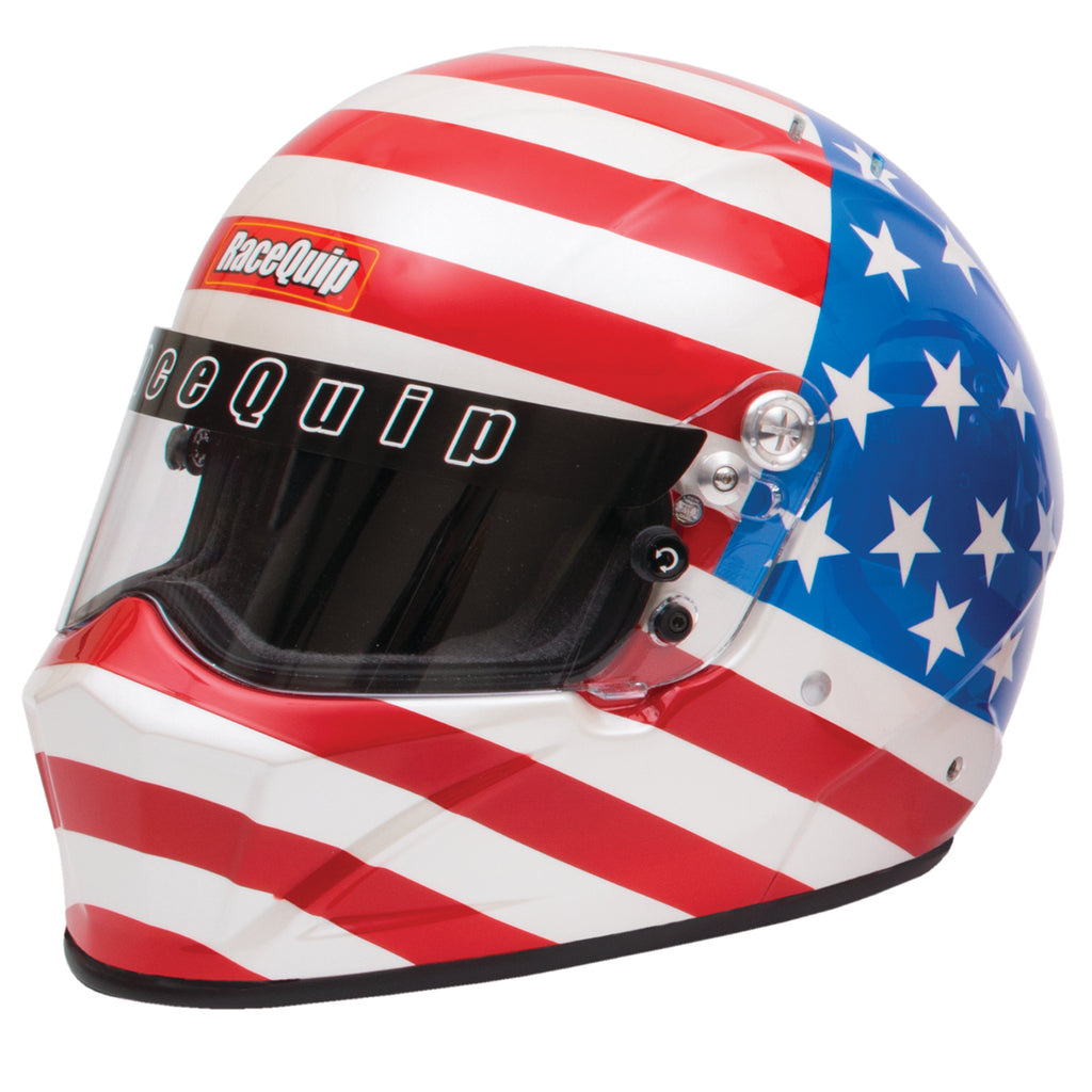 Racequip VESTA15 Full Face Helmet Snell SA-2015 American Flag Graphic 2X-Large