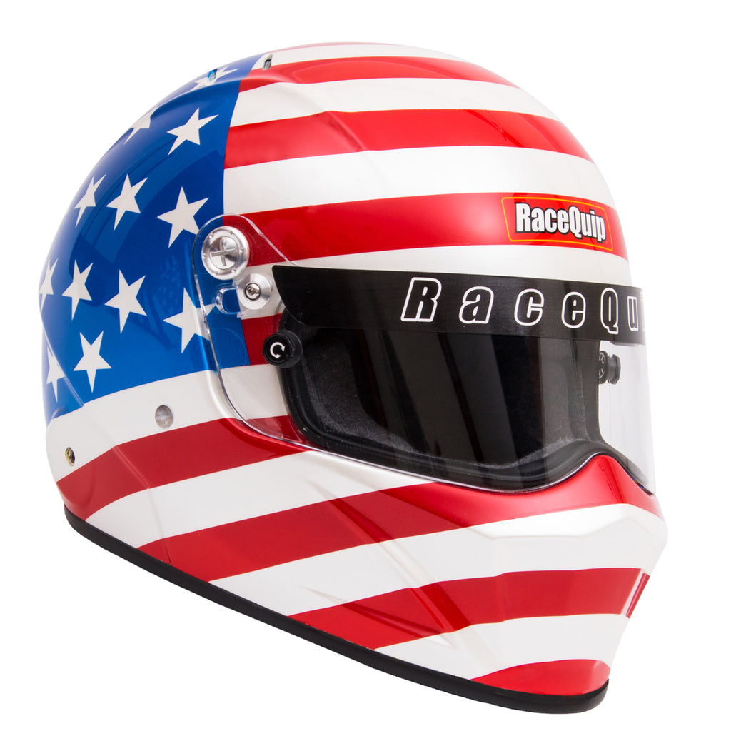 Racequip VESTA15 Full Face Helmet Snell SA-2015 American Flag Graphic 2X-Large