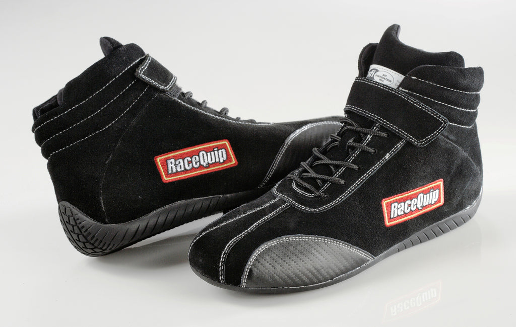 Racequip 30500090 Black Size 9.0 Euro Carbon-L Series Race Shoes SFI 3.3/ 5