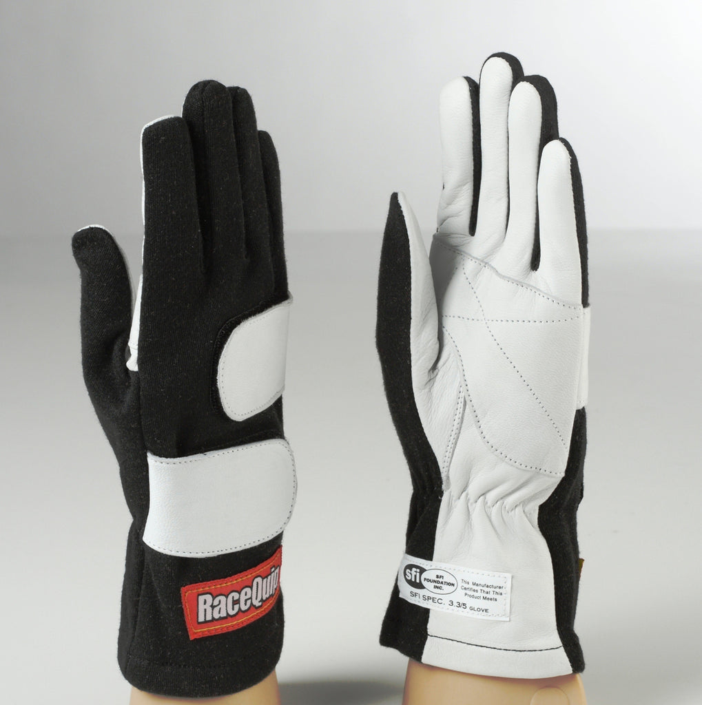 Racequip 312005 Black Large Mod Series 2 Layer Nomex Race Gloves SFI 3.3/ 5