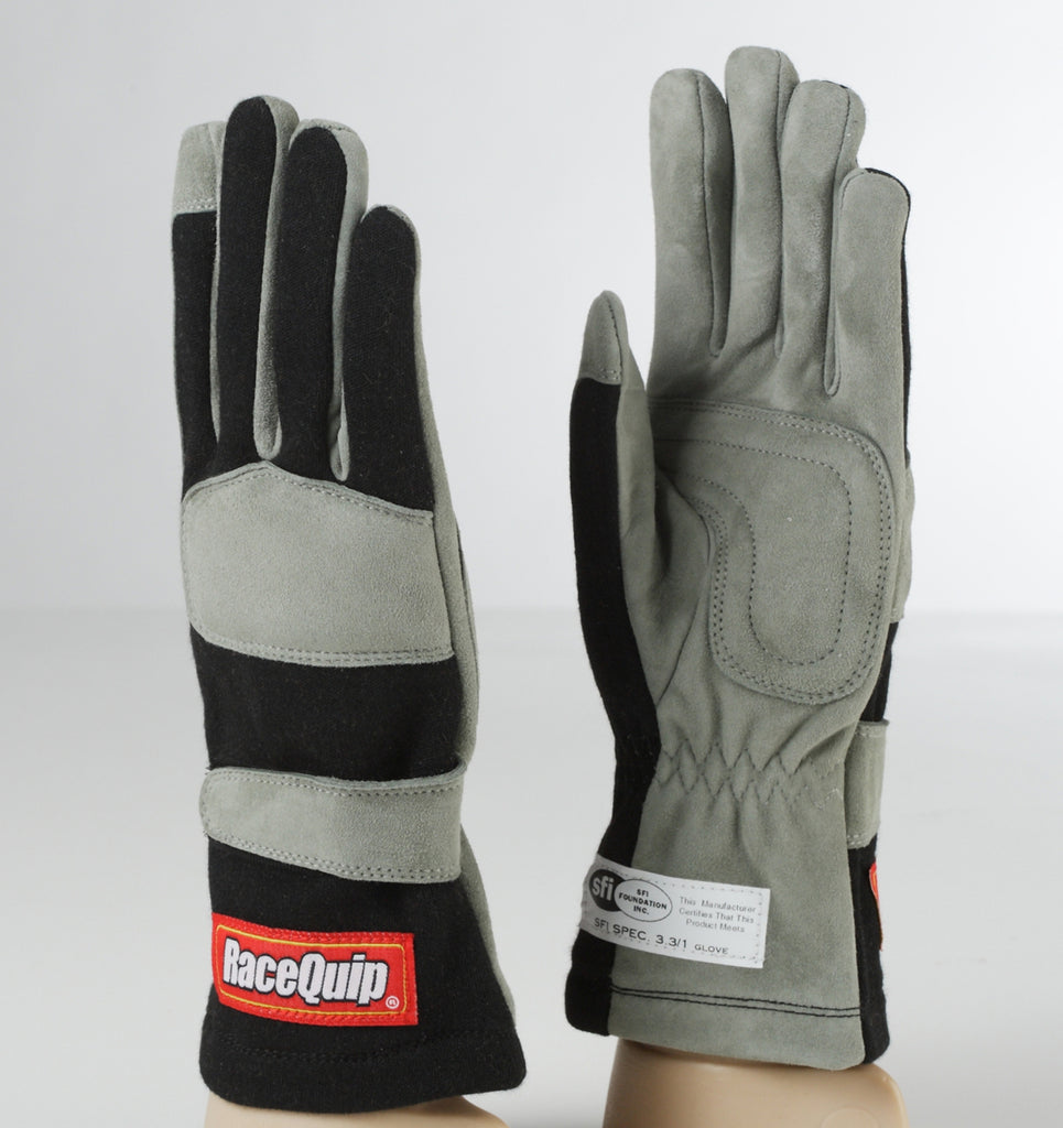 Racequip 351002 Black Small 351 Series 1 Layer Nomex Race Gloves SFI 3.3/ 1