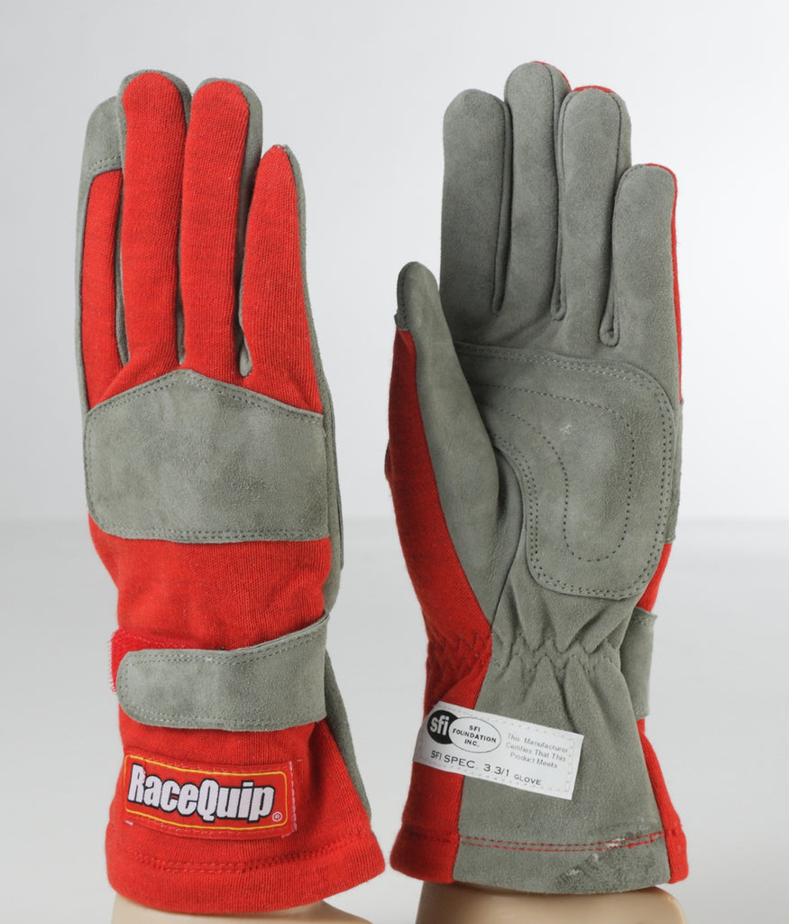 Racequip 351016 Red X-Large 351 Series 1 Layer Nomex Race Gloves SFI 3.3/ 1