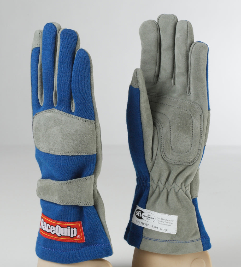 Racequip 351023 Blue Medium 351 Series 1 Layer Nomex Race Gloves SFI 3.3/ 1