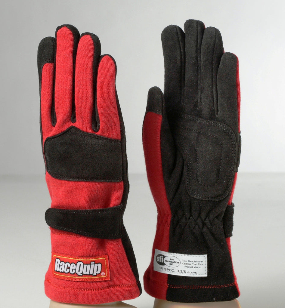 Racequip 355013 Red Medium 355 Series 2 Layer Nomex Race Gloves SFI 3.3/ 5