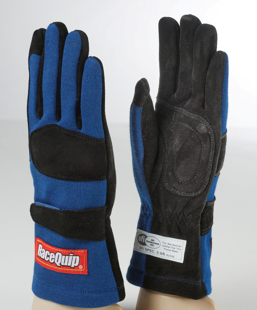 Racequip 355022 Blue Small 355 Series 2 Layer Nomex Race Gloves SFI 3.3/ 5