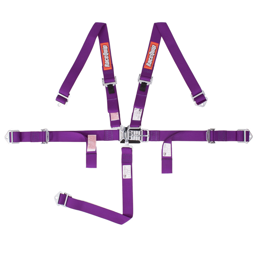 Racequip 709059 Purple Youth Latch & Link 5 Point Seat Belt SFI 16.2