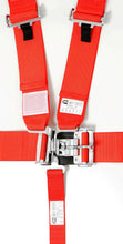 Load image into Gallery viewer, Racequip Red Latch &amp; Link 5 Point Auto Racing Harness Set SFI 16.1 Seat Belt Set