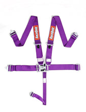 Load image into Gallery viewer, Racequip 711051 Purple Latch &amp; Link 5 Point Auto Seat Belt SFI 16.1