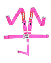 Load image into Gallery viewer, Racequip 711081 Pink Latch &amp; Link 5 Point Auto Seat Belt SFI 16.1