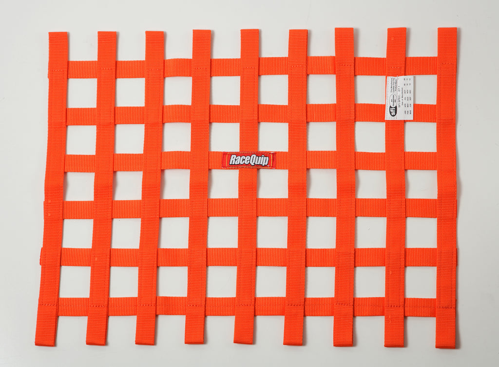 Racequip 725045 Orange 18 H X 24 W Ribbon Style Race Car Window Net SFI 27.1