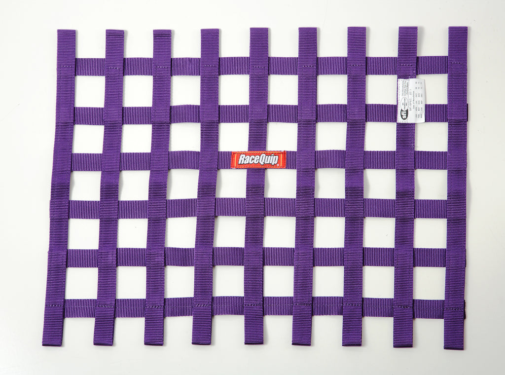 Racequip 725055 Purple 18 H X 24 W Ribbon Style Race Car Window Net SFI 27.1