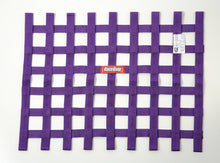 Load image into Gallery viewer, Racequip 725055 Purple 18 H X 24 W Ribbon Style Race Car Window Net SFI 27.1