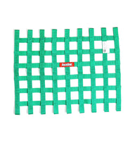 Load image into Gallery viewer, Racequip 725075 Green 18 H X 24 W Ribbon Style Race Car Window Net SFI 27.1