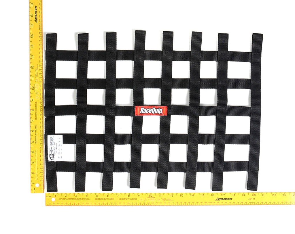 Racequip 726002 Black 15 H X 21 W Ribbon Style Race Car Window Net SFI 27.1