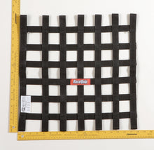 Load image into Gallery viewer, Racequip 726003 Black 18 H X 18 W Ribbon Style Race Car Window Net SFI 27.1