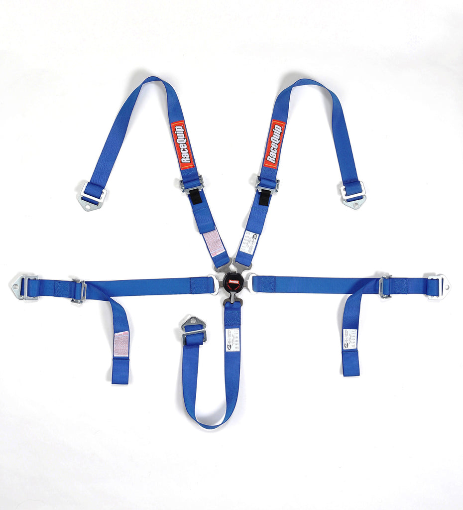 Racequip 739029 Blue Youth Camlock 5 Point Seat Belt SFI 16.2 Seat Belt Set