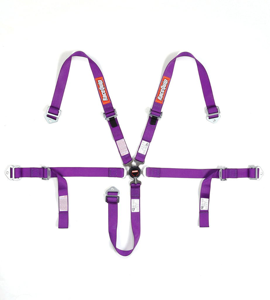 Racequip 739059 Purple Youth Camlock 5 Point Seat Belt SFI 16.2 Seat Belt Set