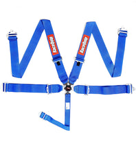 Load image into Gallery viewer, Racequip Blue SFI 16.1 Camlock 5 Point Auto Racing Seat Belt Set Pull-Down Lap