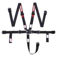 Load image into Gallery viewer, RaceQuip Latch &amp; Link 5 Point Harness Set Black 2 in. Belts