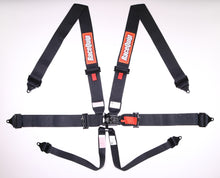 Load image into Gallery viewer, Racequip 812002 Black Small Buckle Latch &amp; Link 6 Point Harness Set SFI 16.1