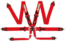 Load image into Gallery viewer, Racequip 851011 Red FIA 8853-2016 6 Pt Camlock Pull-Down Lap Seat Belt Set