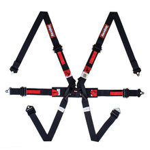 Load image into Gallery viewer, RaceQuip FIA 6 Point Camlock Harness Set Black 2 in. Lap and 2 in. Shoulders