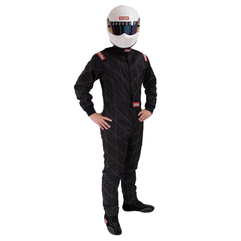 RaceQuip One Piece Multi Layer Fire Suit Black 2XL