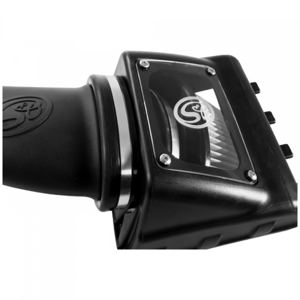 S&B 75-5108D Cold Air Intake For 11-16 Ford F250 F350 V8-6.2L Dry Dry Extendable White