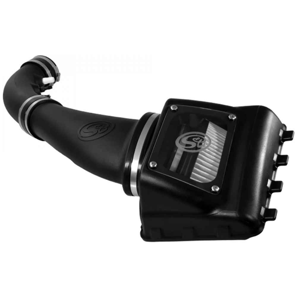 S&B 75-5108D Cold Air Intake For 11-16 Ford F250 F350 V8-6.2L Dry Dry Extendable White