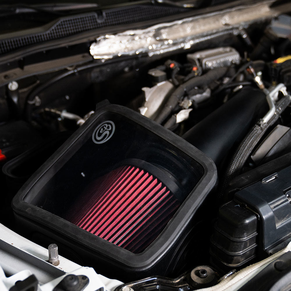 S&B Filter 75-5136 Cold Air Intake For 20-21 Chevrolet Silverado GMC Sierra V8-6.6L L5P Duramax Cotton Cleanable