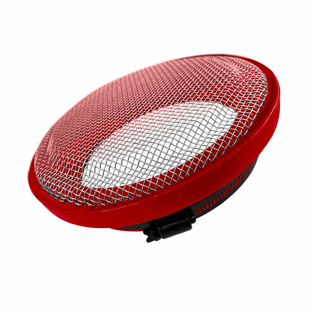 S&B 77-3015 Turbo Screen Guard With Velocity Stack - 3.50 Inch (Red)