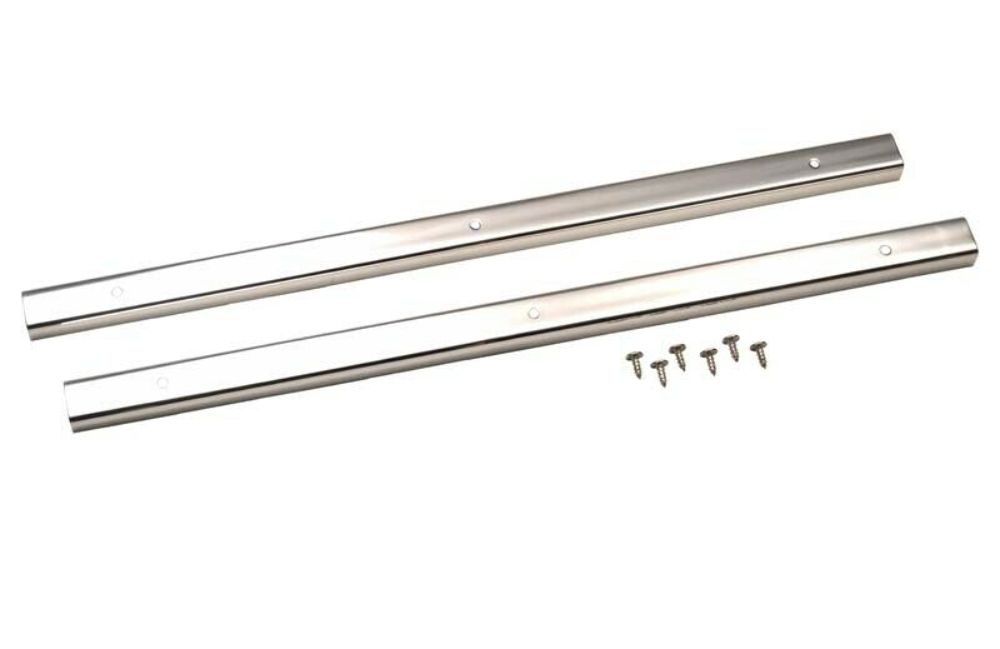 Kentrol 30416 Polished Silver Entry Guards Pair 76-95 CJ7 Wrangler YJ