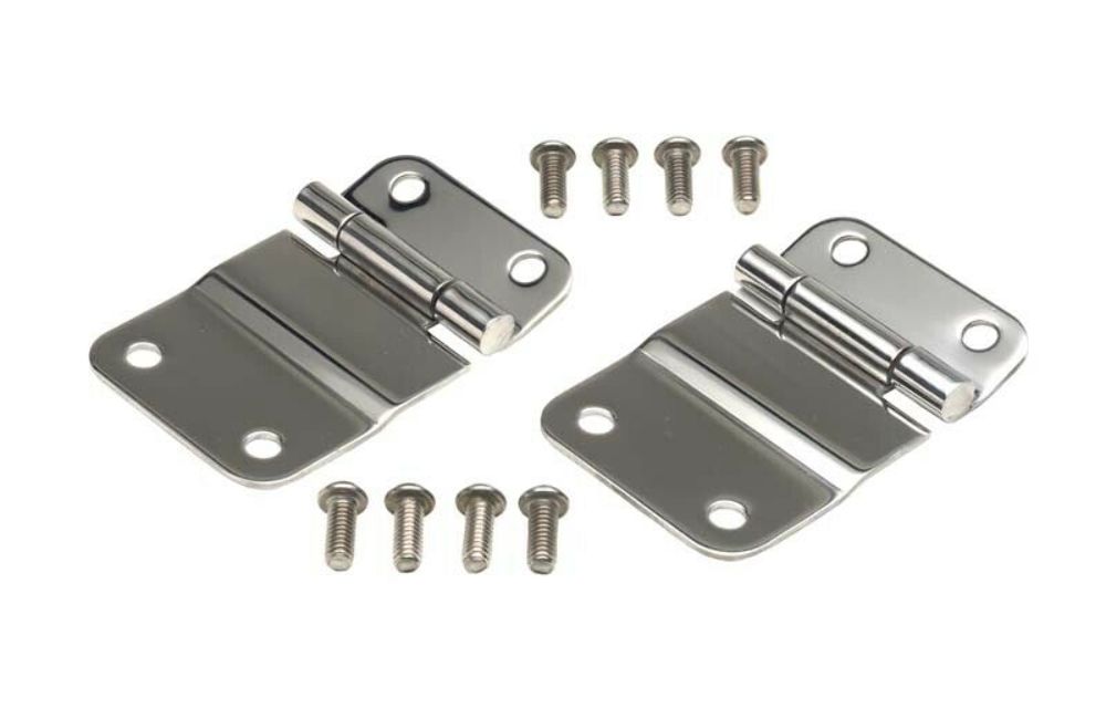 Kentrol 30419 Polished Silver Tailgate Hinge Pair 76-86 CJ7