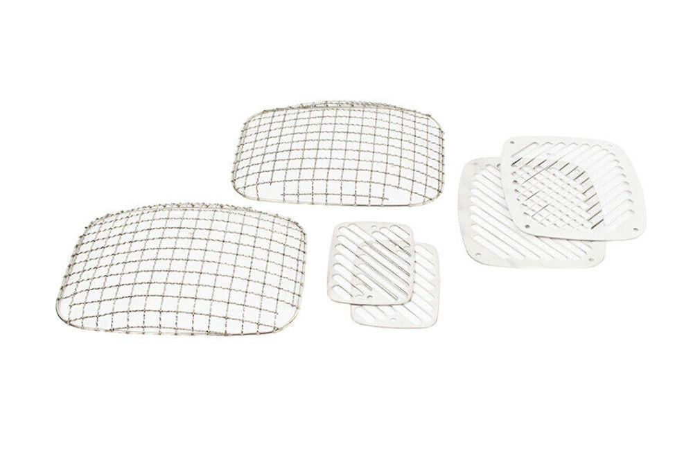 Kentrol 30467 Polished Silver Billet Wire Mesh Set 6 Pc 87-95 Wrangler TJ