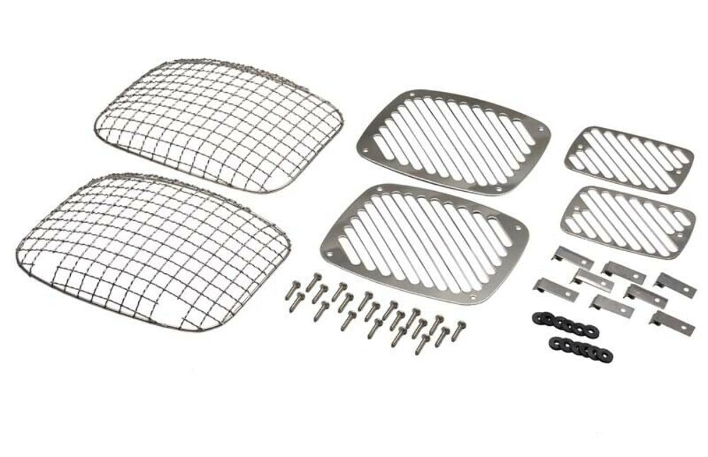 Kentrol 30467 Polished Silver Billet Wire Mesh Set 6 Pc 87-95 Wrangler TJ