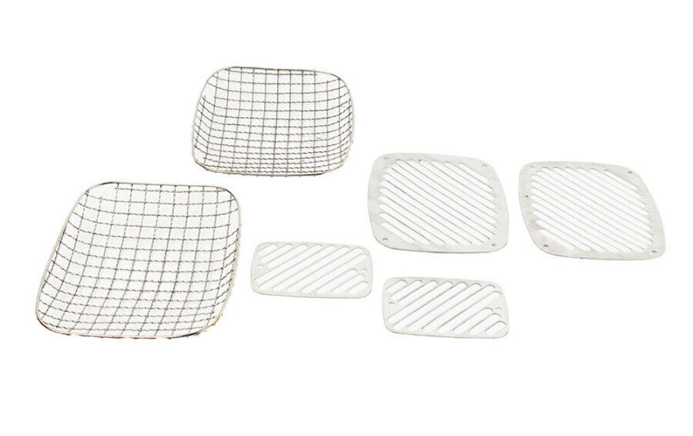 Kentrol 30467 Polished Silver Billet Wire Mesh Set 6 Pc 87-95 Wrangler TJ