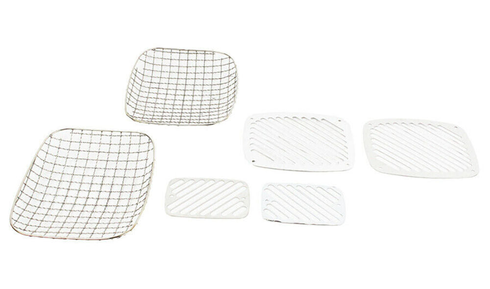 Kentrol 30467 Polished Silver Billet Wire Mesh Set 6 Pc 87-95 Wrangler TJ