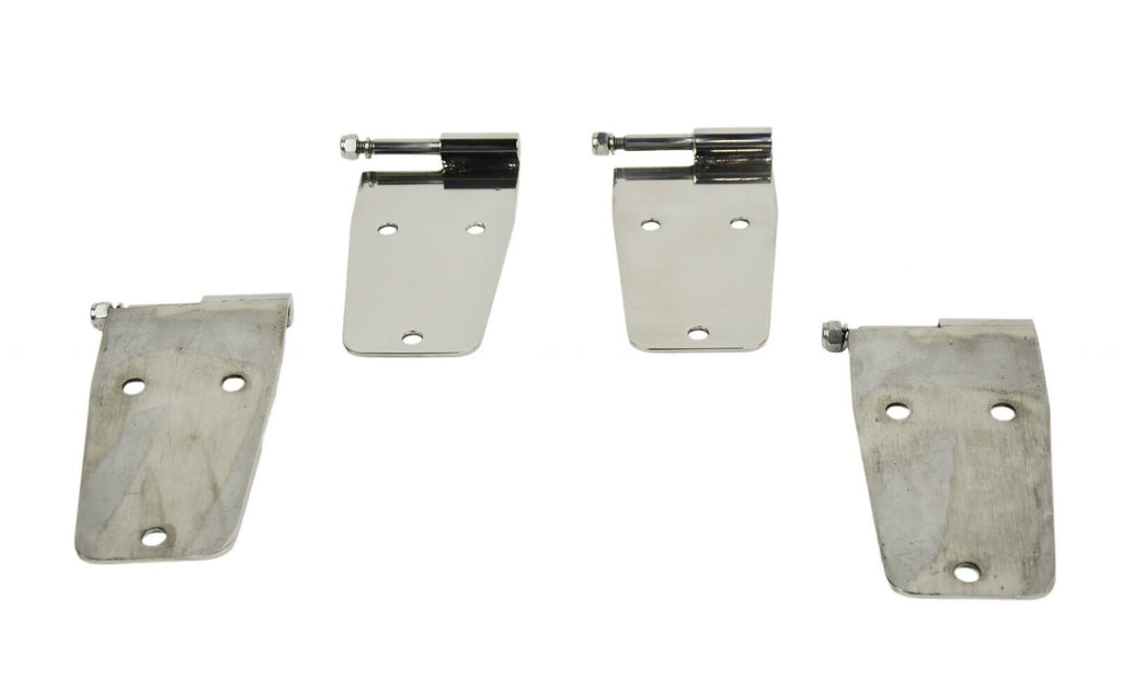 Kentrol 30474 Polished Hardtop Door Hinge Set 4 Pc 76-93 CJ Wrangler YJ