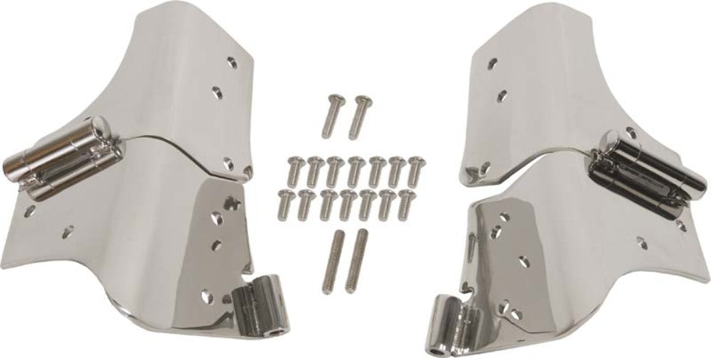 Kentrol 30477 Polished Silver Windshield Hinge Pair 97-06 Wrangler TJ