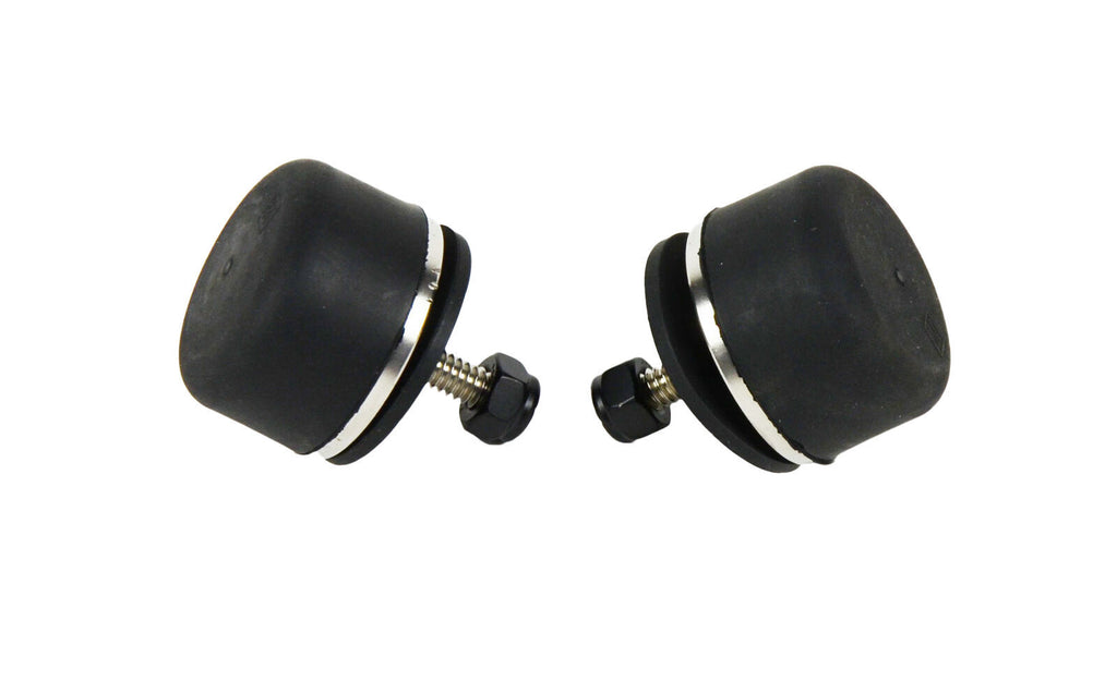 Kentrol 30506 Polished Silver Hood Bumpers 97-18 Wrangler TJ/JK