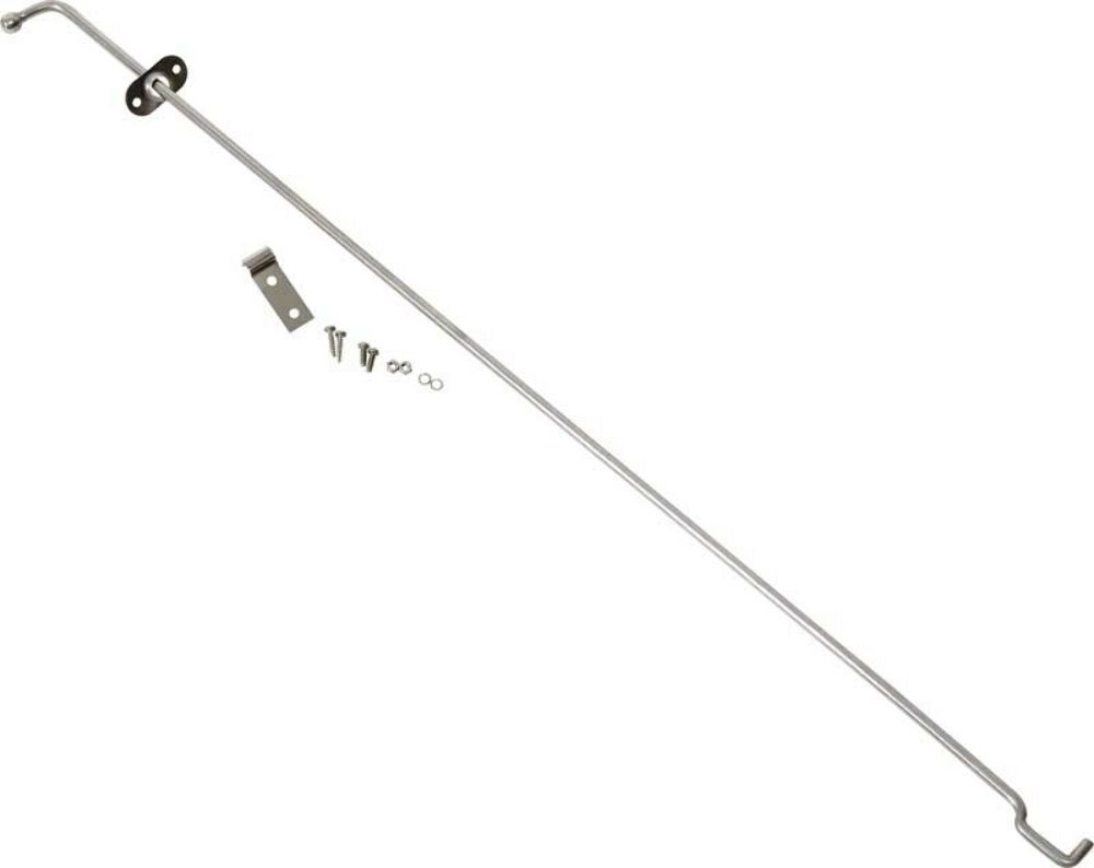 Kentrol 30523 Polished Silver Hood Prop Rod 72-86 CJ