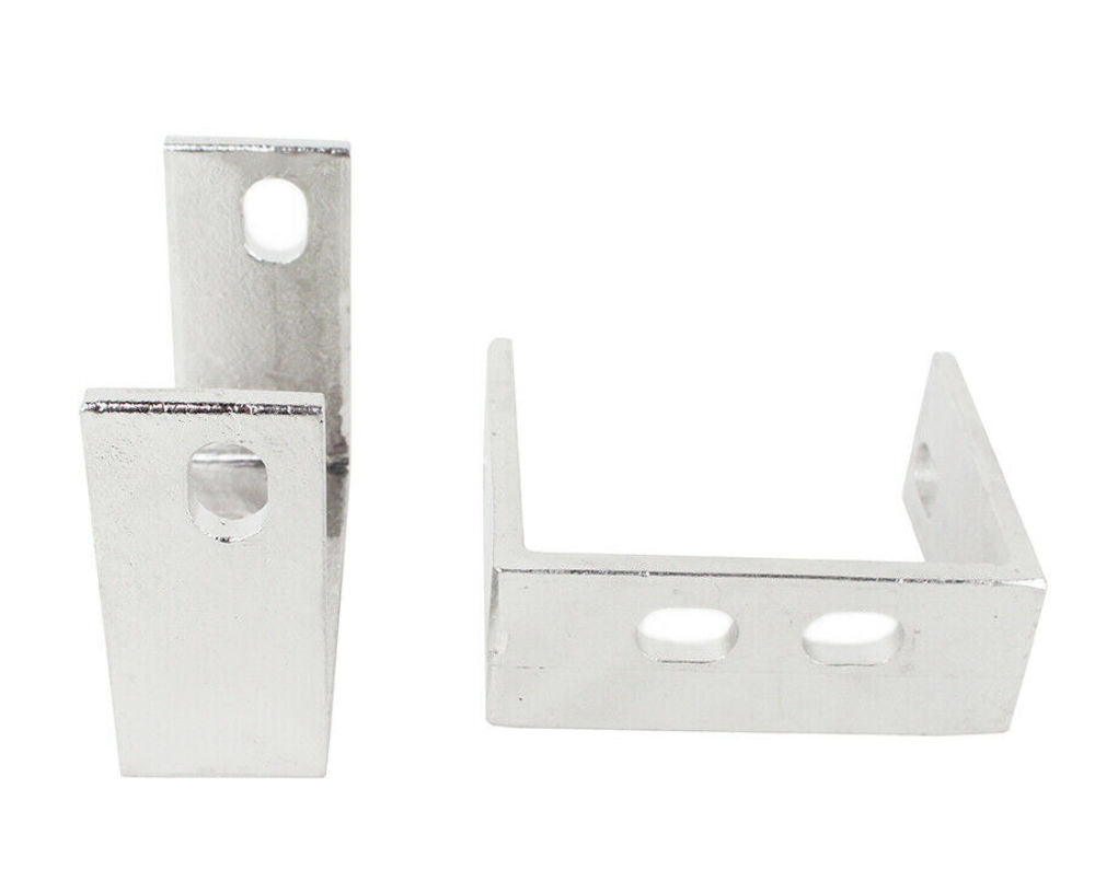 Kentrol 30527 Polished Silver Rear Bumper Brackets Pair 87-95 Wrangler TJ