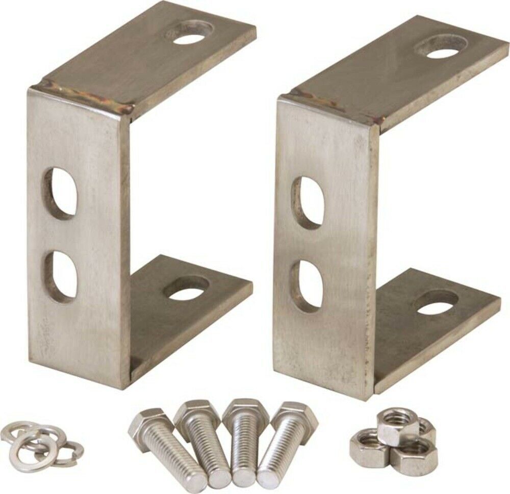 Kentrol 30527 Polished Silver Rear Bumper Brackets Pair 87-95 Wrangler TJ