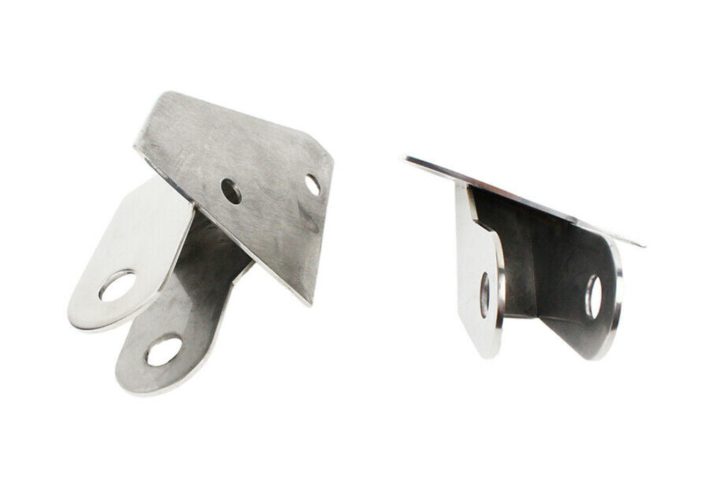 Kentrol 30533 Polished Silver Mirror Relocation Bracket Pair 87-95 Wrangler TJ