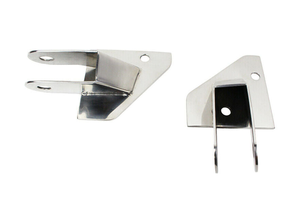 Kentrol 30533 Polished Silver Mirror Relocation Bracket Pair 87-95 Wrangler TJ