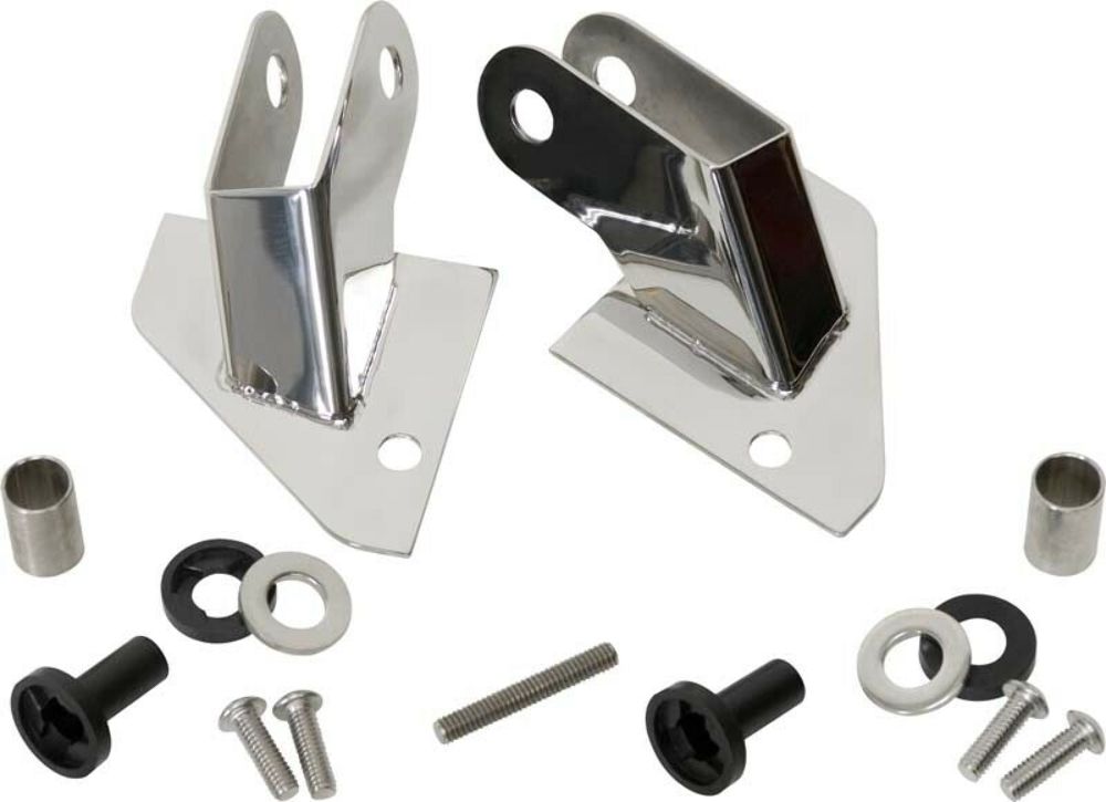 Kentrol 30533 Polished Silver Mirror Relocation Bracket Pair 87-95 Wrangler TJ