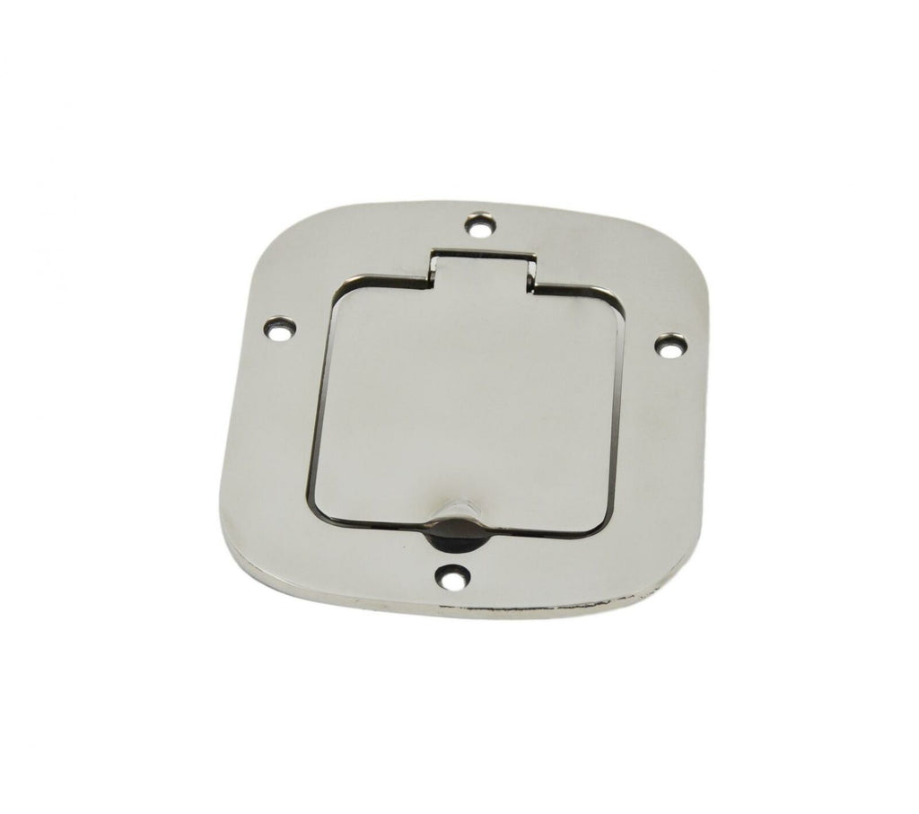 Kentrol 30559 Polished Silver Billet Style Gas Hatch 77-95 CJ and Wrangler YJ