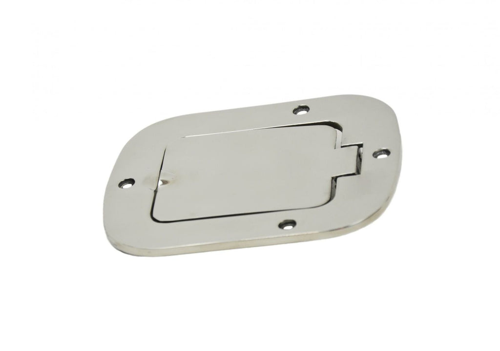 Kentrol 30559 Polished Silver Billet Style Gas Hatch 77-95 CJ and Wrangler YJ