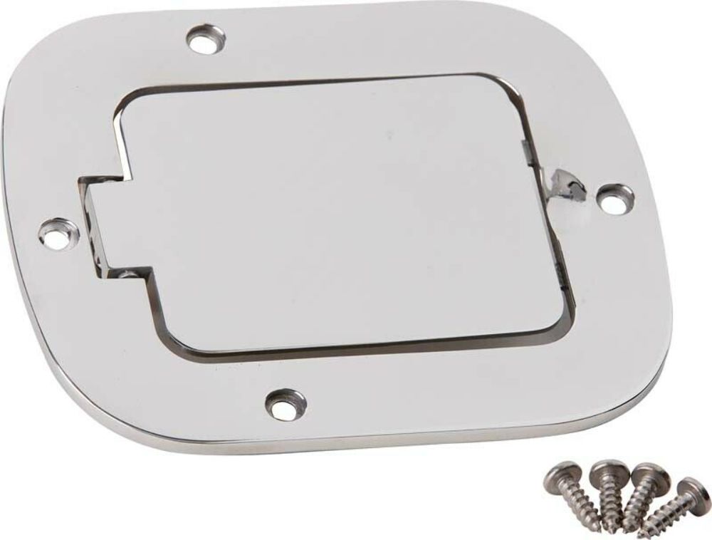 Kentrol 30559 Polished Silver Billet Style Gas Hatch 77-95 CJ and Wrangler YJ